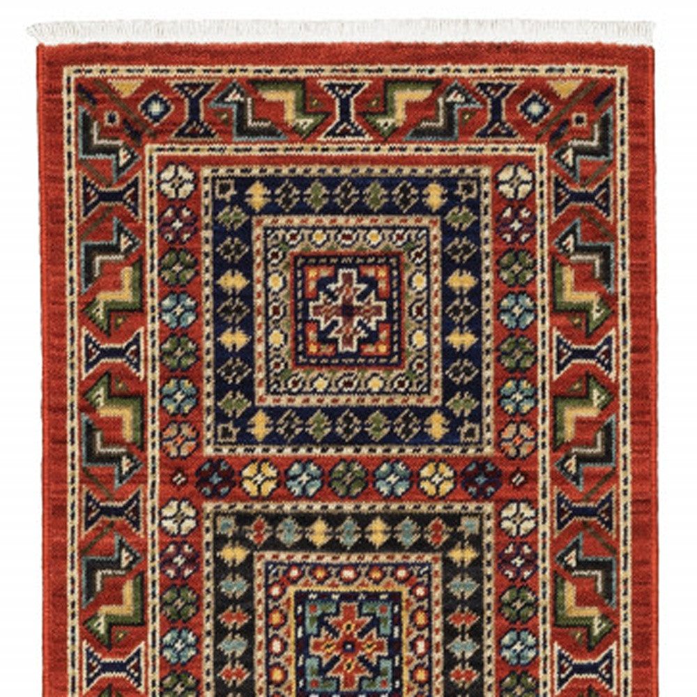 2′ X 6′ Oriental Runner Rug With Fringe