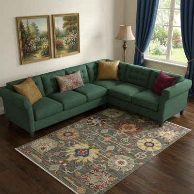 6′ X 9′ Oriental Area Rug With Fringe