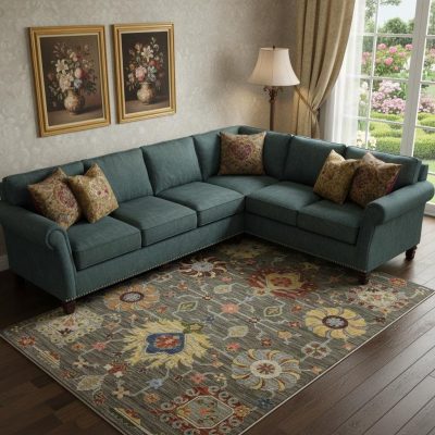 10′ X 13′ Multicolor Oriental Area Rug With Fringe