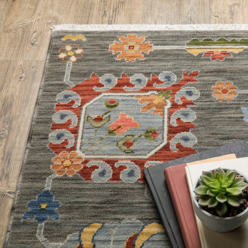 10′ X 13′ Multicolor Oriental Area Rug With Fringe