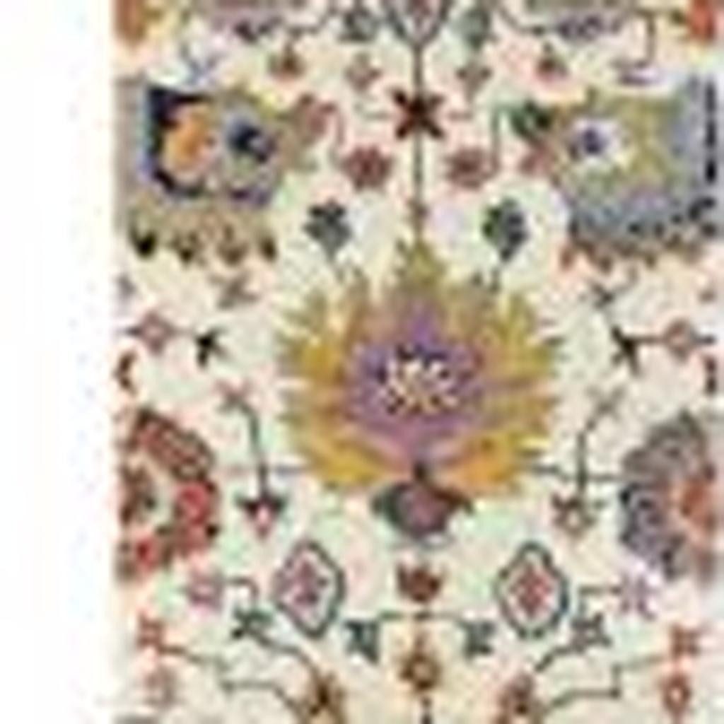 2′ X 6′ Ivory Oriental Runner Rug With Fringe
