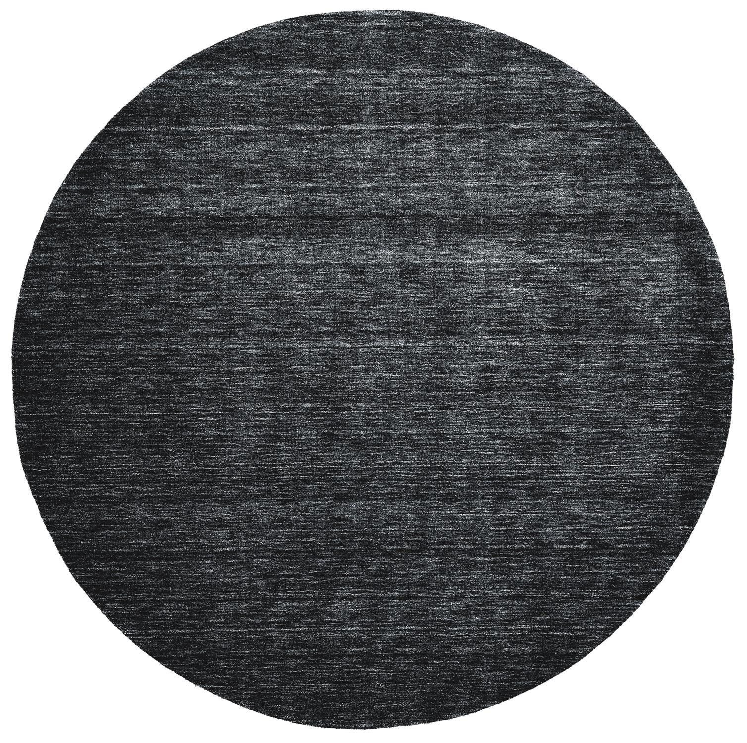 Black Wool Hand Woven Area Rug