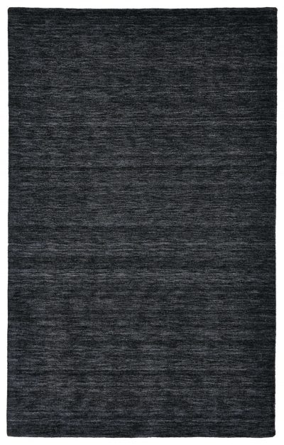 Black Wool Hand Woven Area Rug