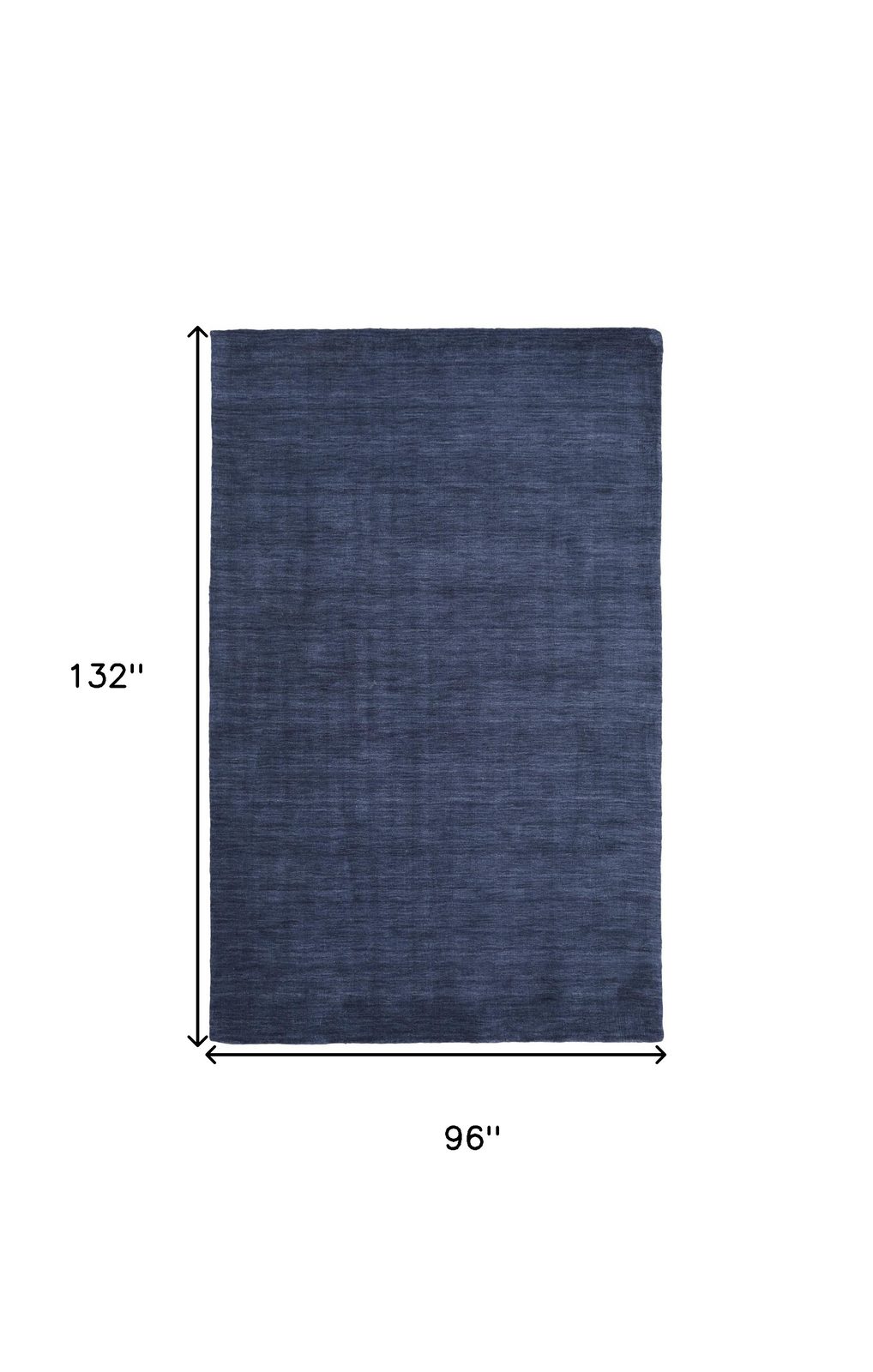 8′ X 11′ Blue Wool Hand Woven Area Rug