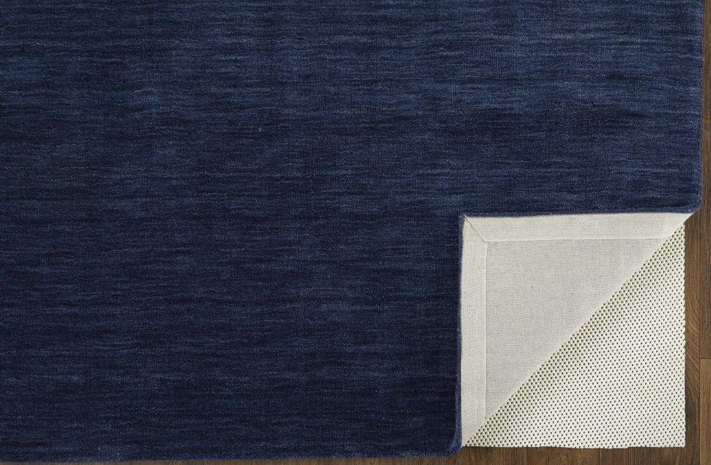 10′ X 13′ Blue Wool Hand Woven Area Rug