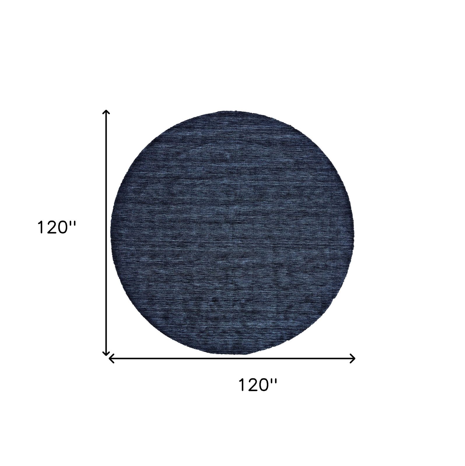 10′ Blue Hand Woven Wool Round Rug
