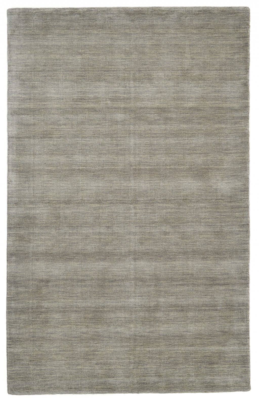 4′ X 6′ Gray and Ivory Wool Area Rug