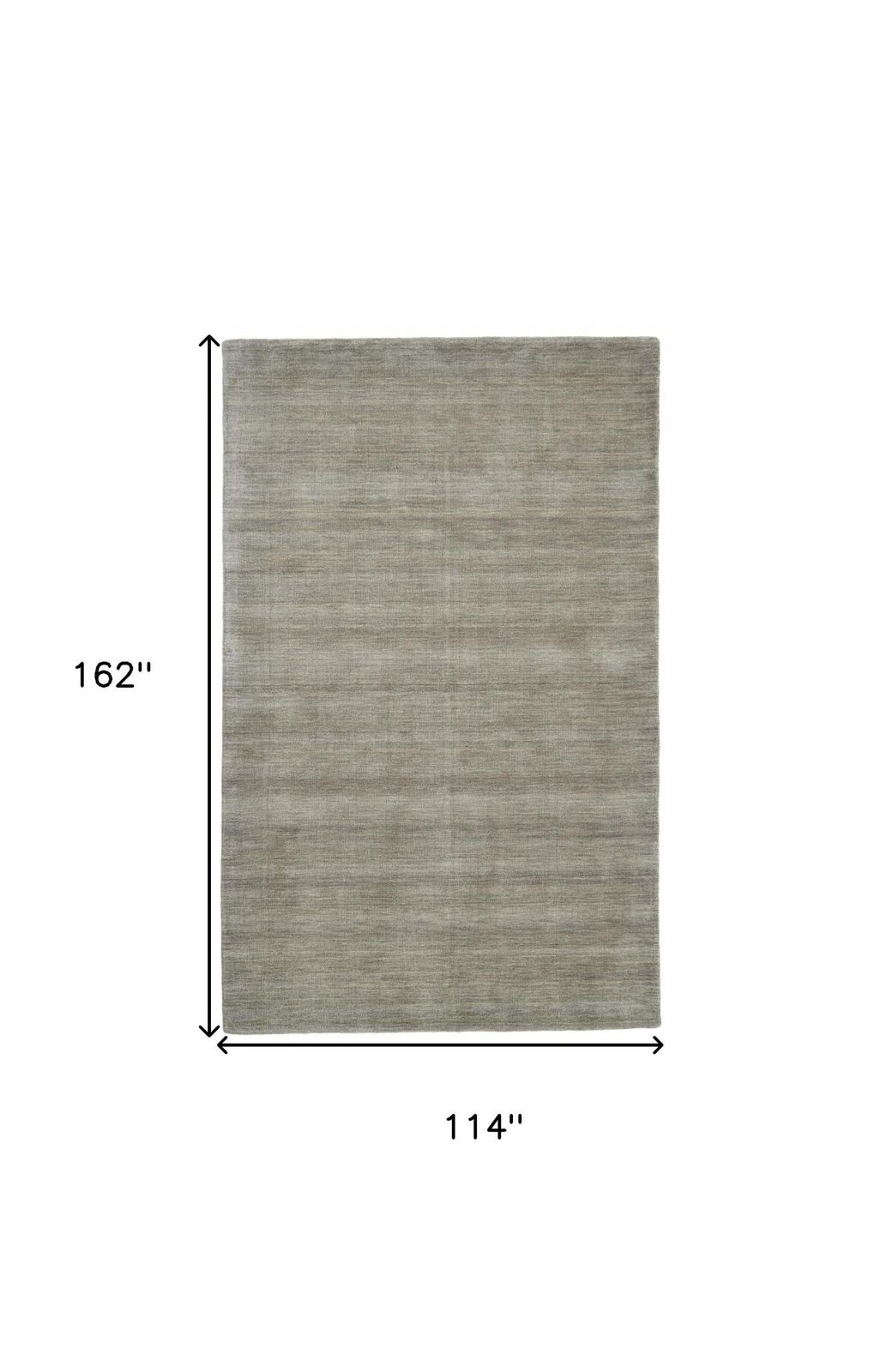 10′ X 13′ Gray and Ivory Wool Area Rug