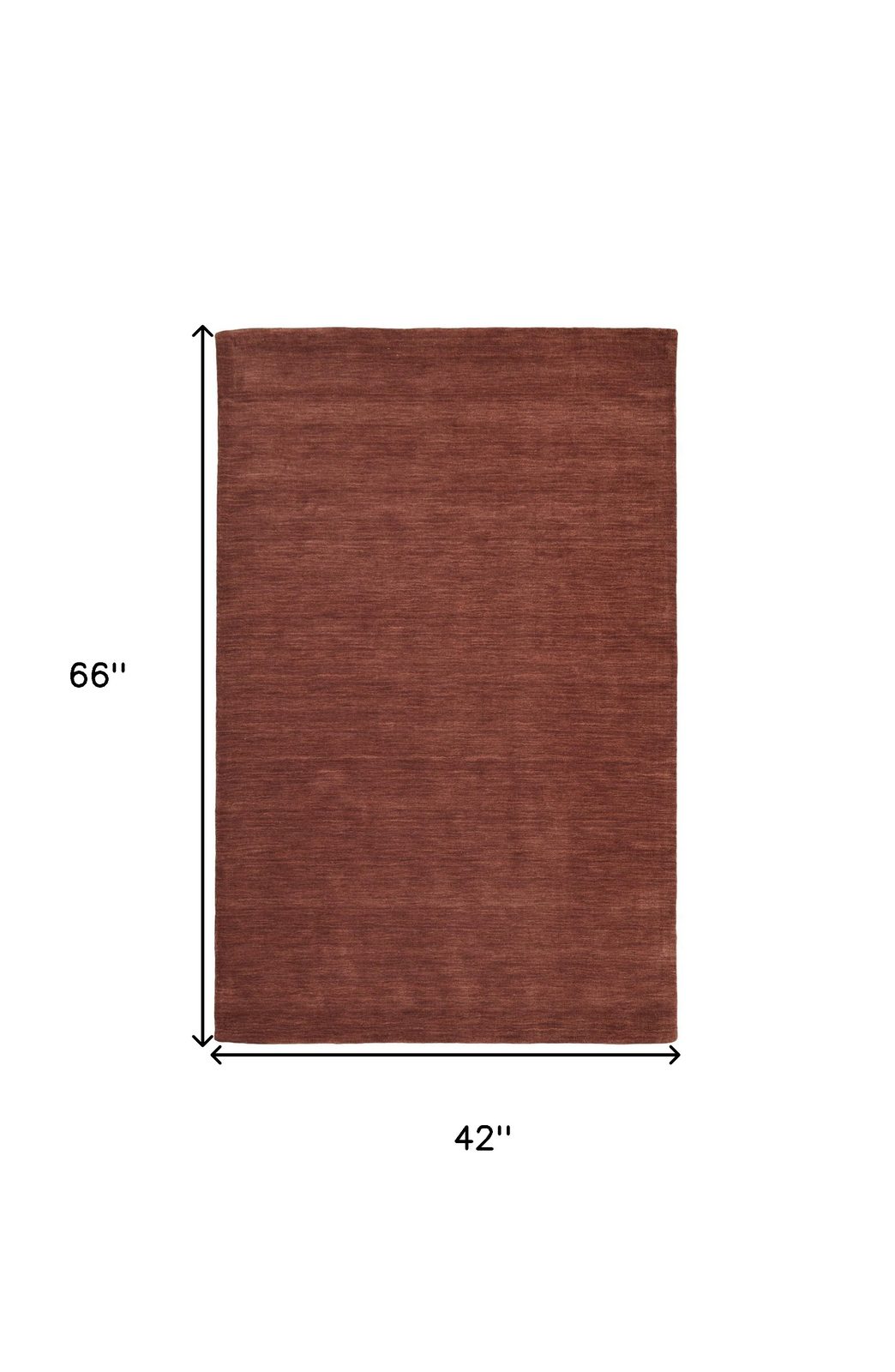 4′ X 6′ Orange And Red Wool Area Rug