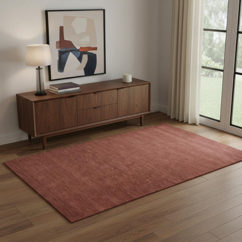 4′ X 6′ Orange And Red Wool Area Rug