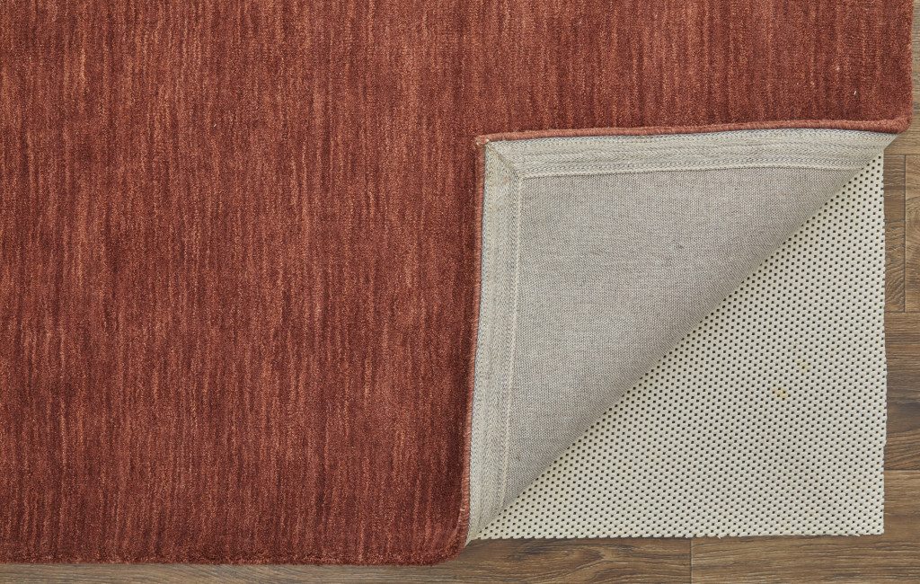 10′ X 13′ Orange and Red Wool Area Rug