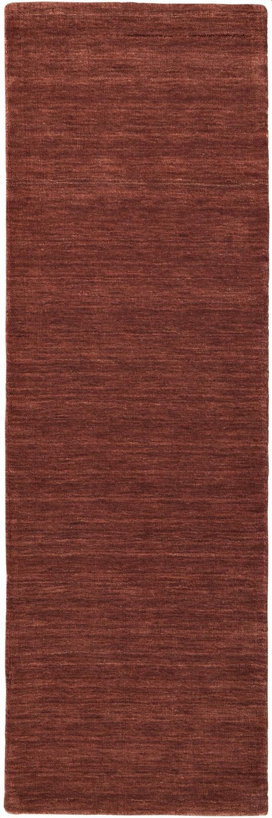 8′ Orange and Red Hand Woven Wool Runner