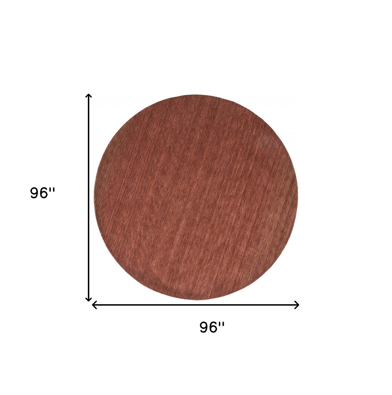 8′ Orange and Red Hand Woven Wool Round Rug