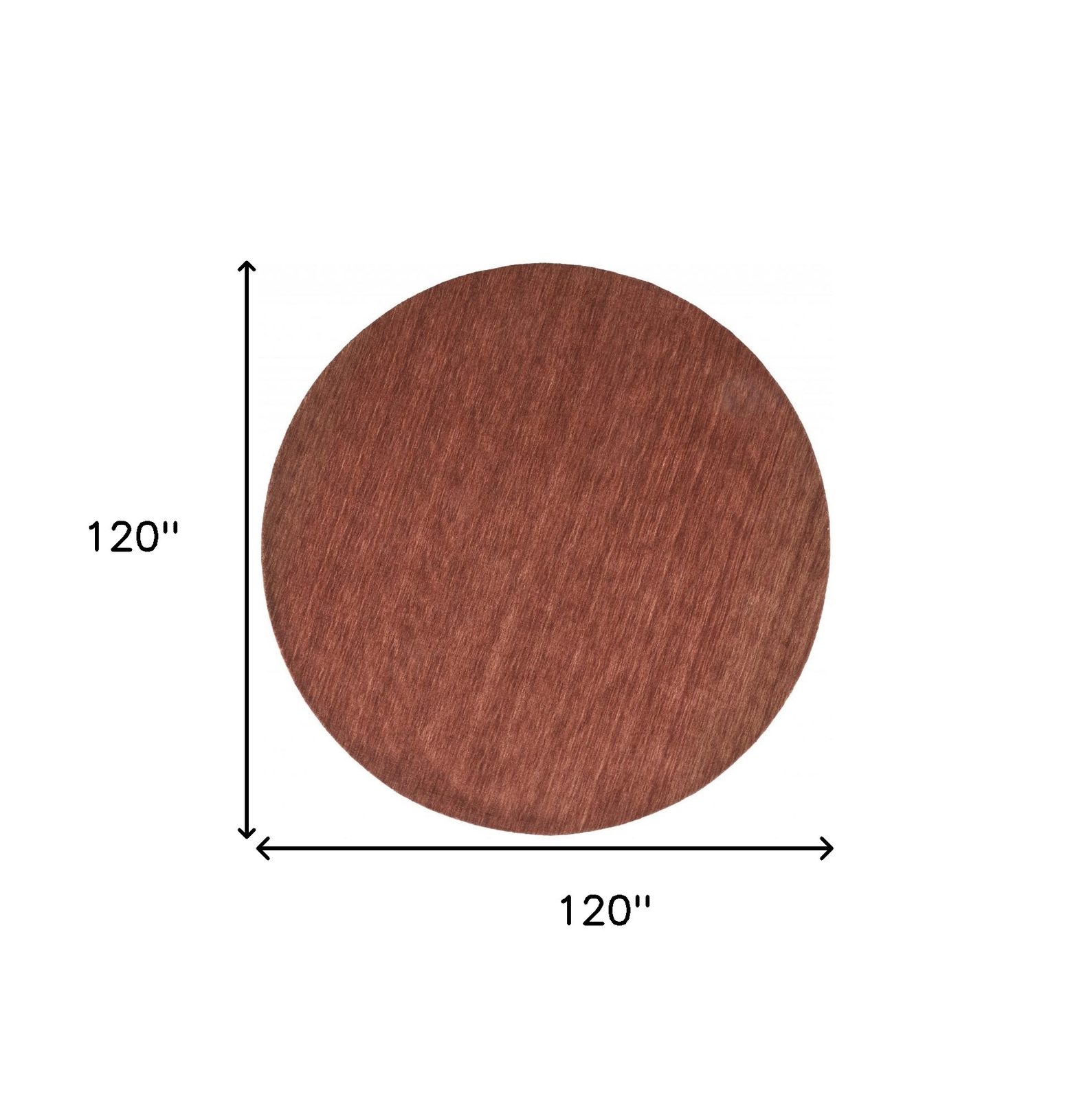 10′ Orange and Red Hand Woven Wool Round Rug