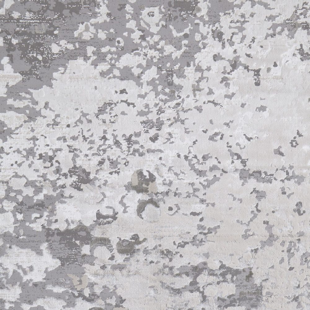 4′ X 6′ Silver Gray And White Abstract Area Rug