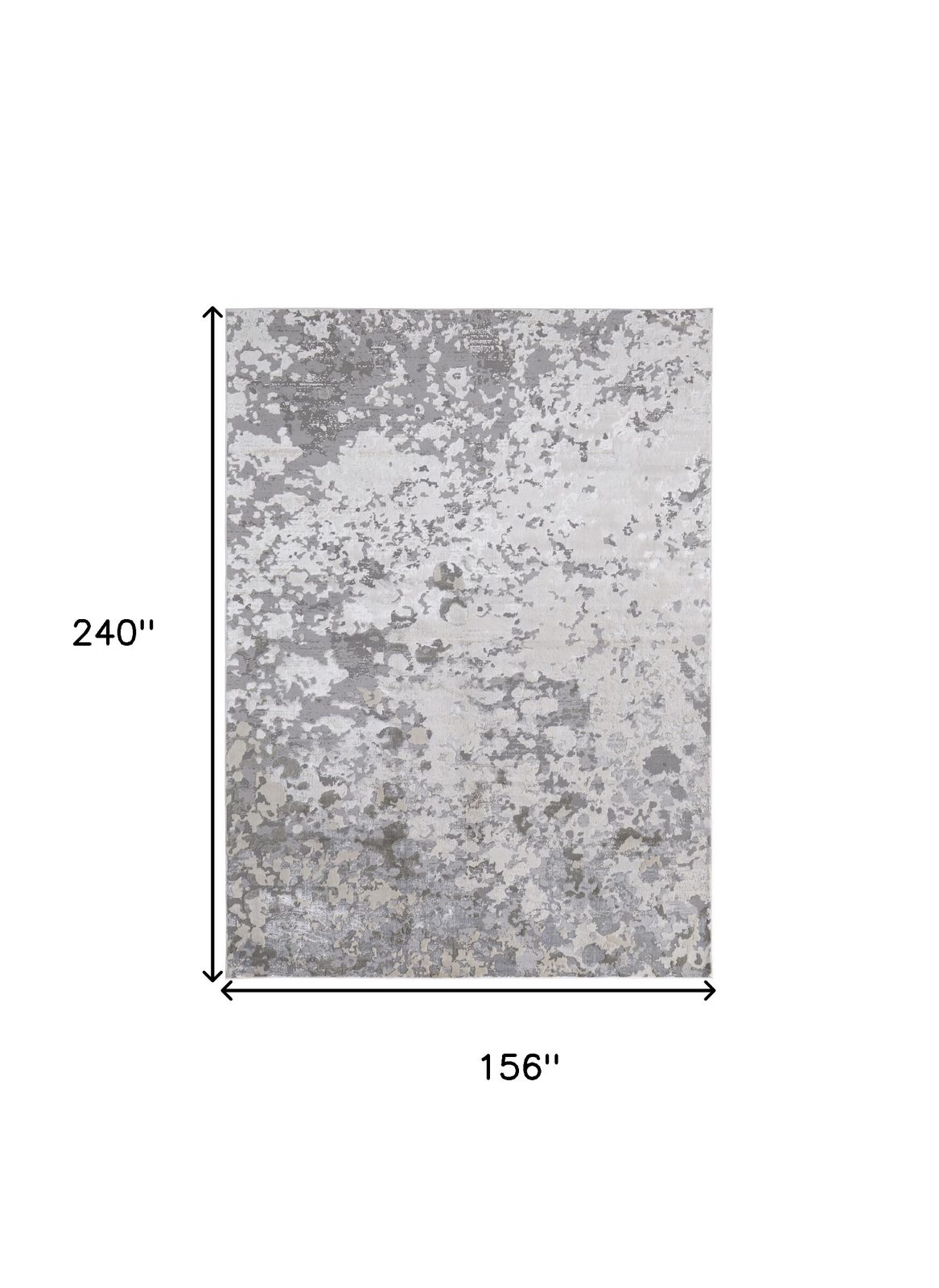 13′ X 20′ Silver And Gray Abstract Area Rug