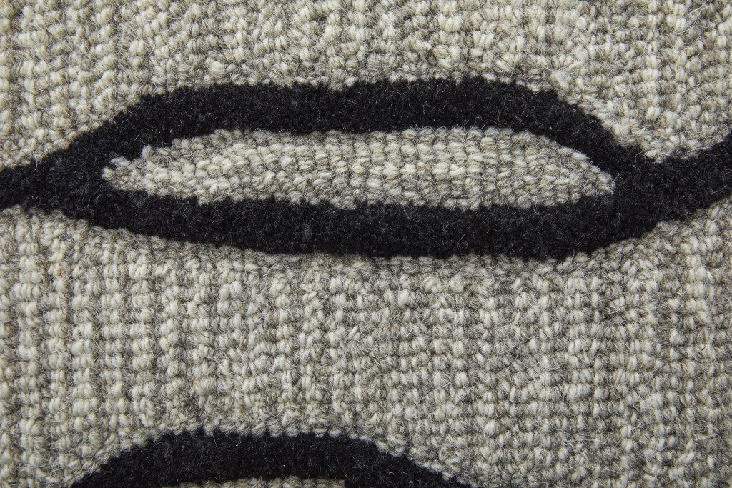 10′ X 13′ Gray And Black Abstract Wool Area Rug