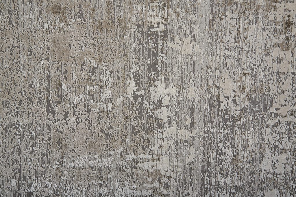 5′ X 8′ Distressed Abstract Area Rug With Fringe
