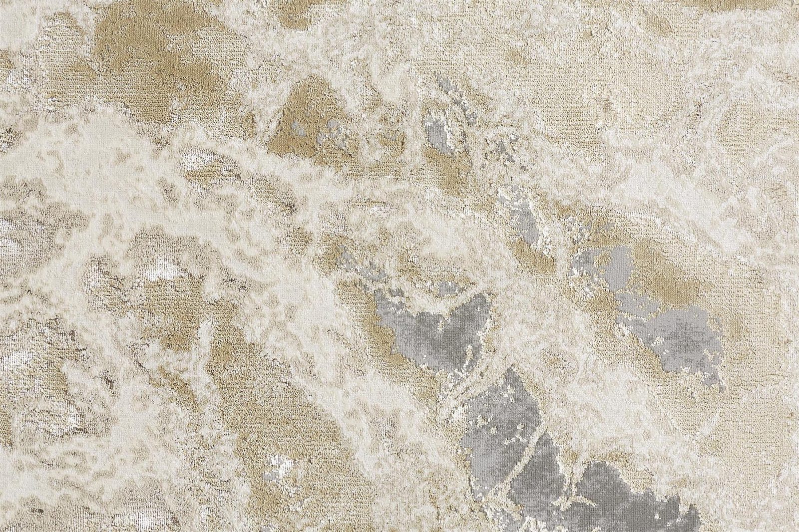 4′ X 6′ Ivory Tan and Gray Abstract Area Rug