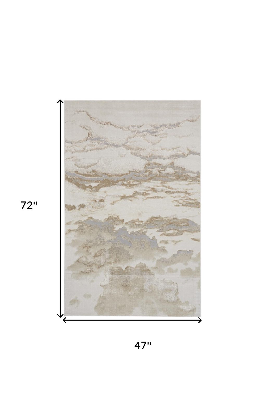 4′ X 6′ Brown And Ivory Abstract Area Rug