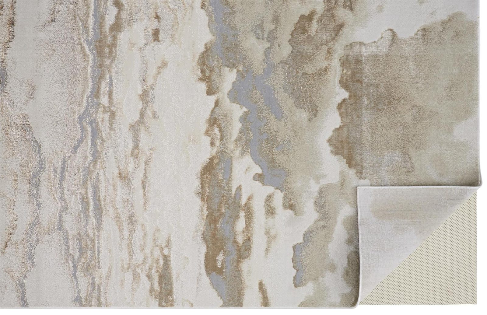 5′ X 8′ Brown And Ivory Abstract Area Rug