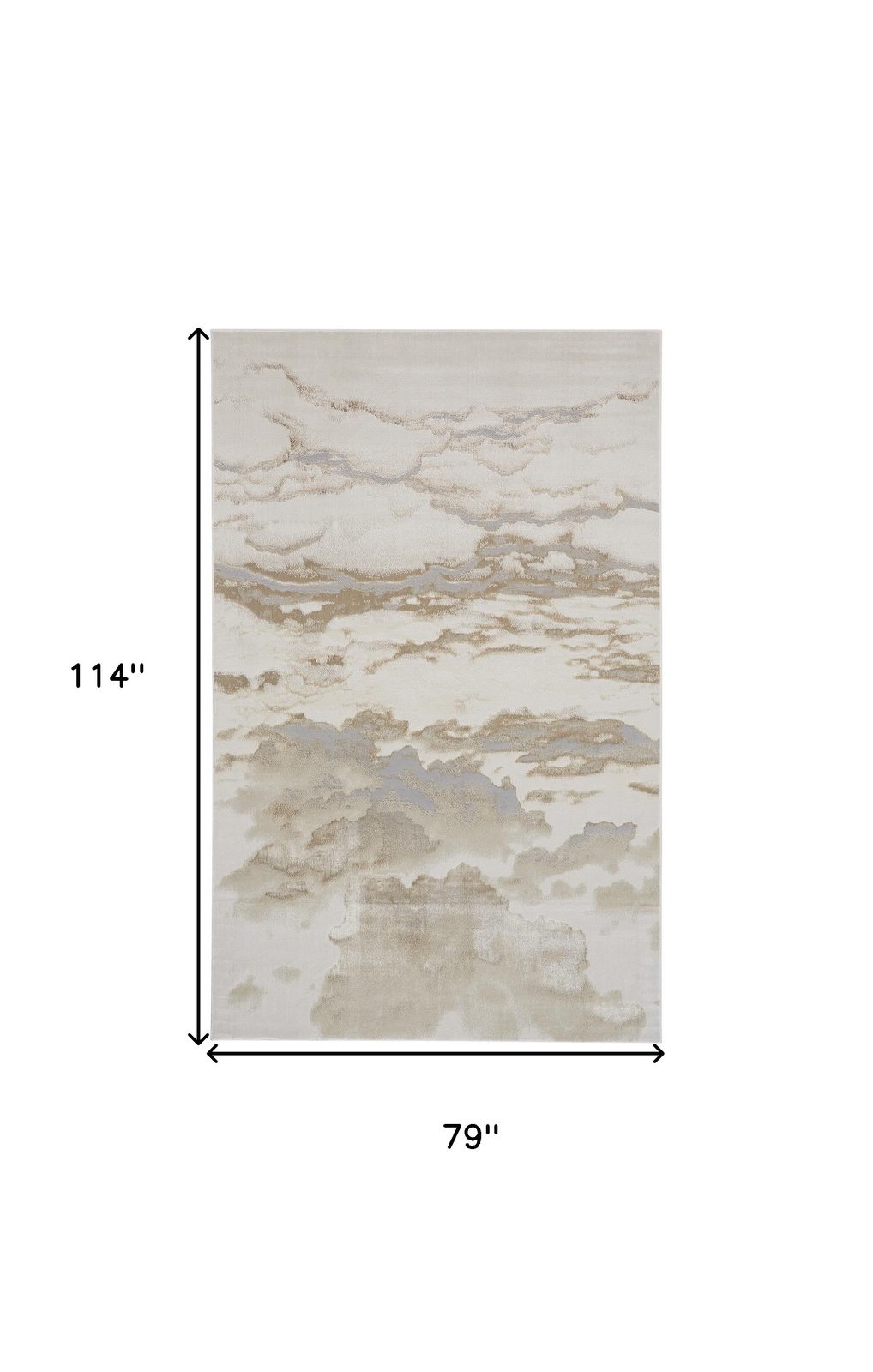 7′ X 10′ Brown And Ivory Abstract Area Rug
