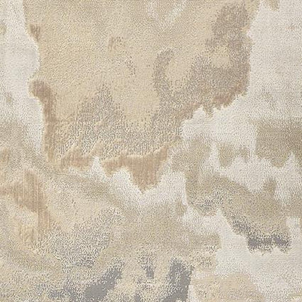8′ Brown and Ivory Abstract Runner