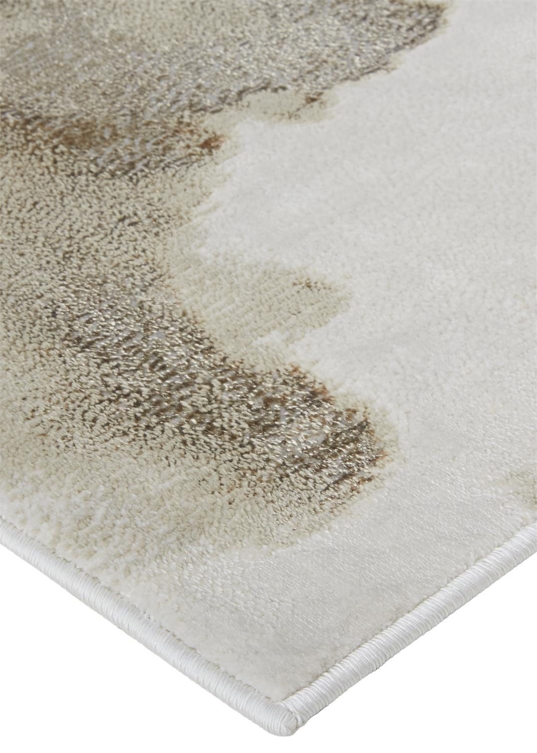 12′ X 15′ Brown and Ivory Abstract Area Rug