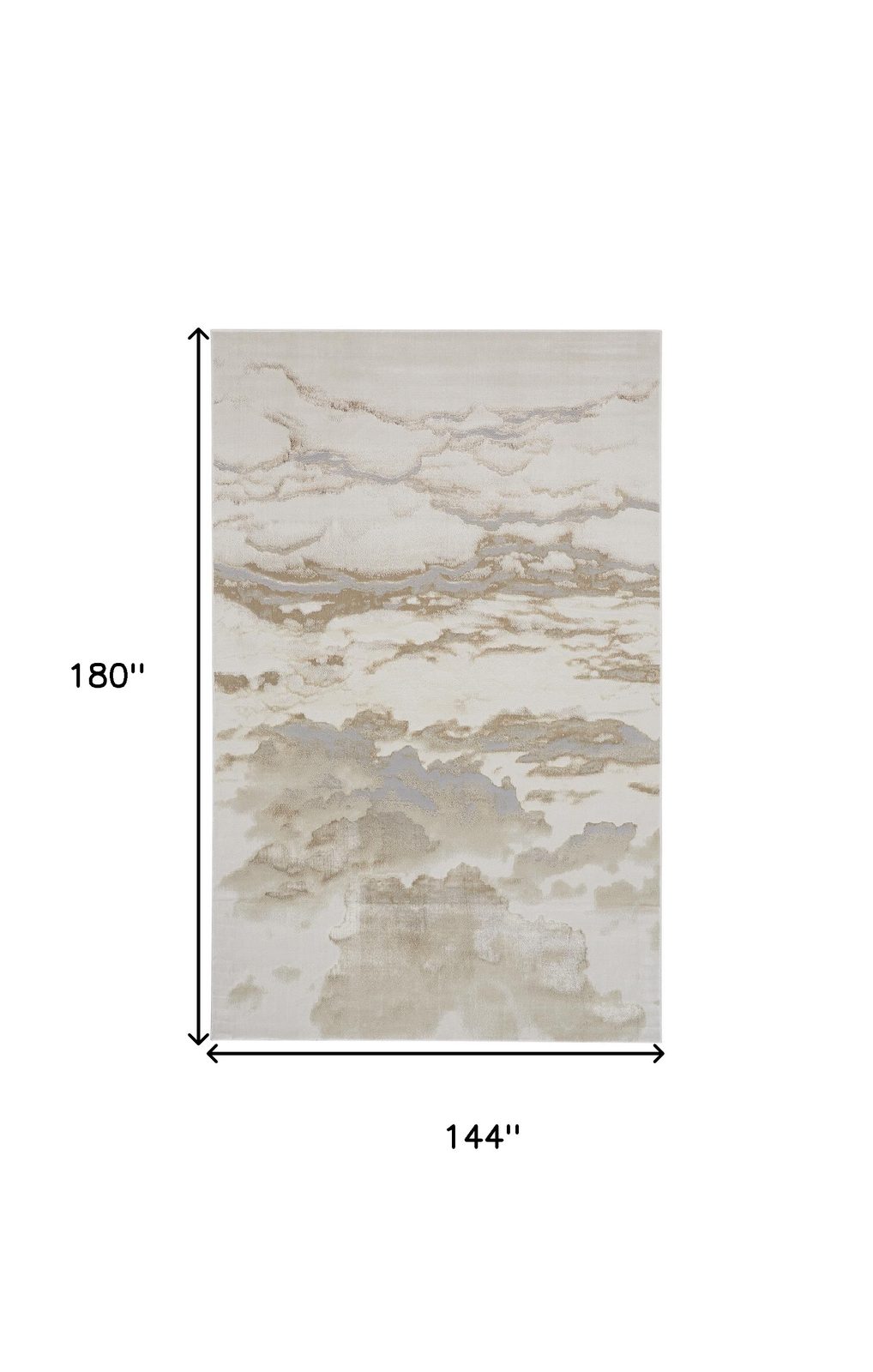 12′ X 15′ Brown and Ivory Abstract Area Rug
