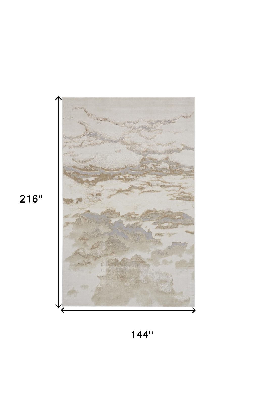 12′ X 18′ Brown And Ivory Abstract Area Rug
