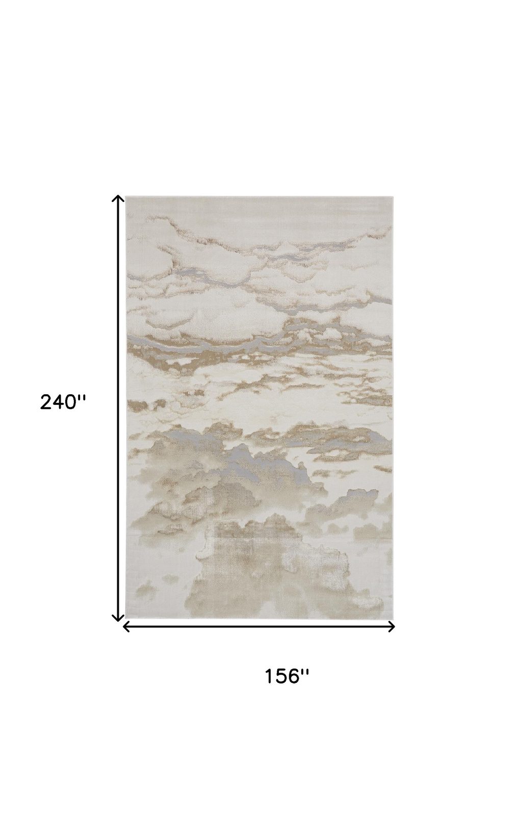 13′ X 20′ Brown and Ivory Abstract Area Rug