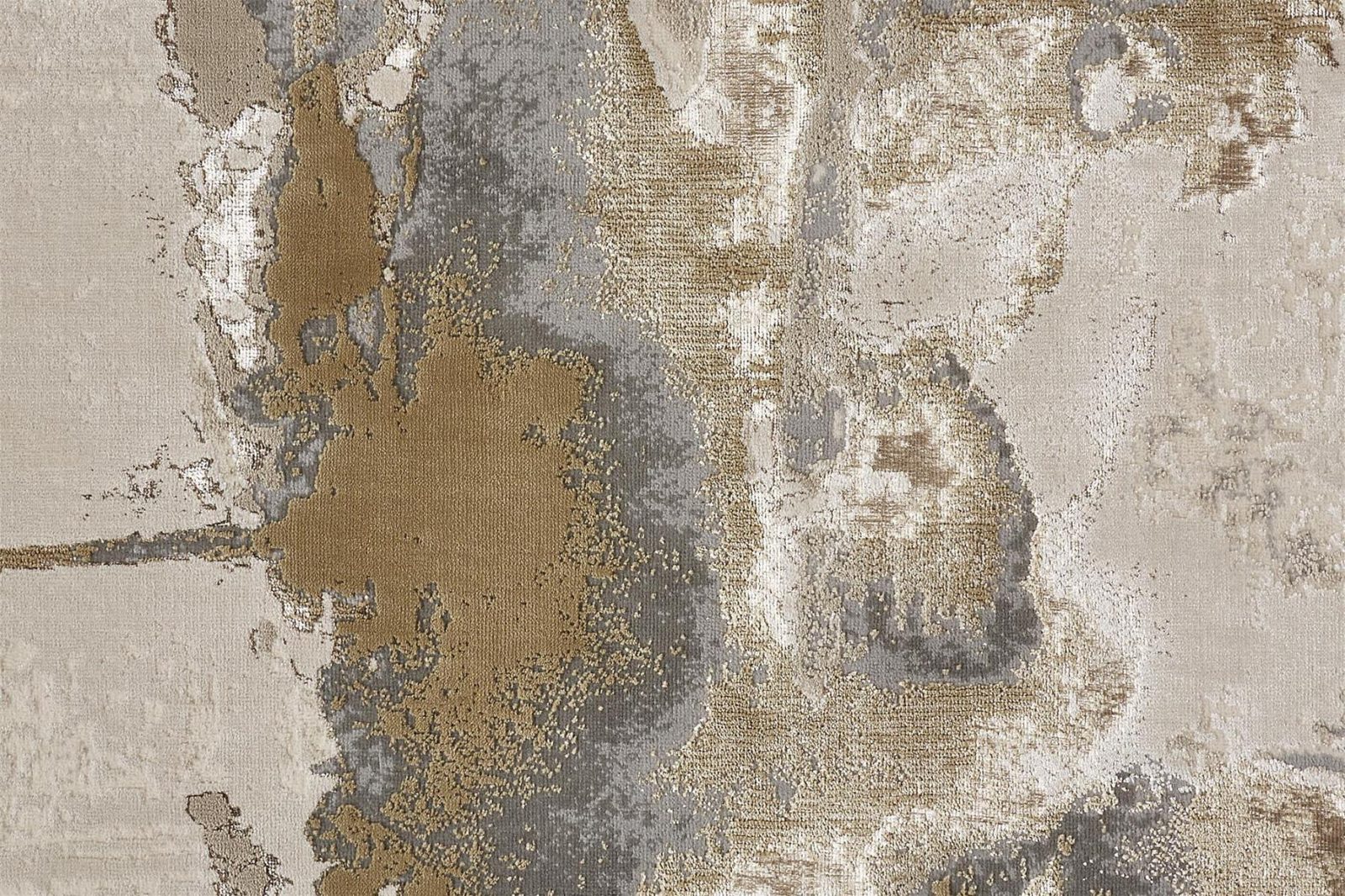 12′ X 15′ Ivory Brown and Gray Abstract Area Rug