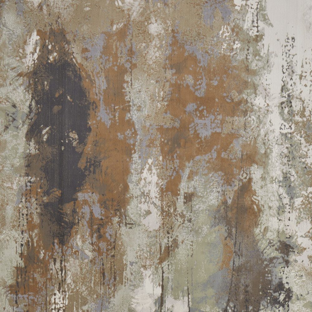 2′ X 3′ Beige Bronze And Black Abstract Area Rug