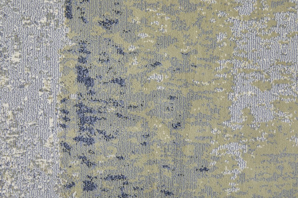 5′ X 8′ Blue Green Ivory Abstract Distressed Area Rug