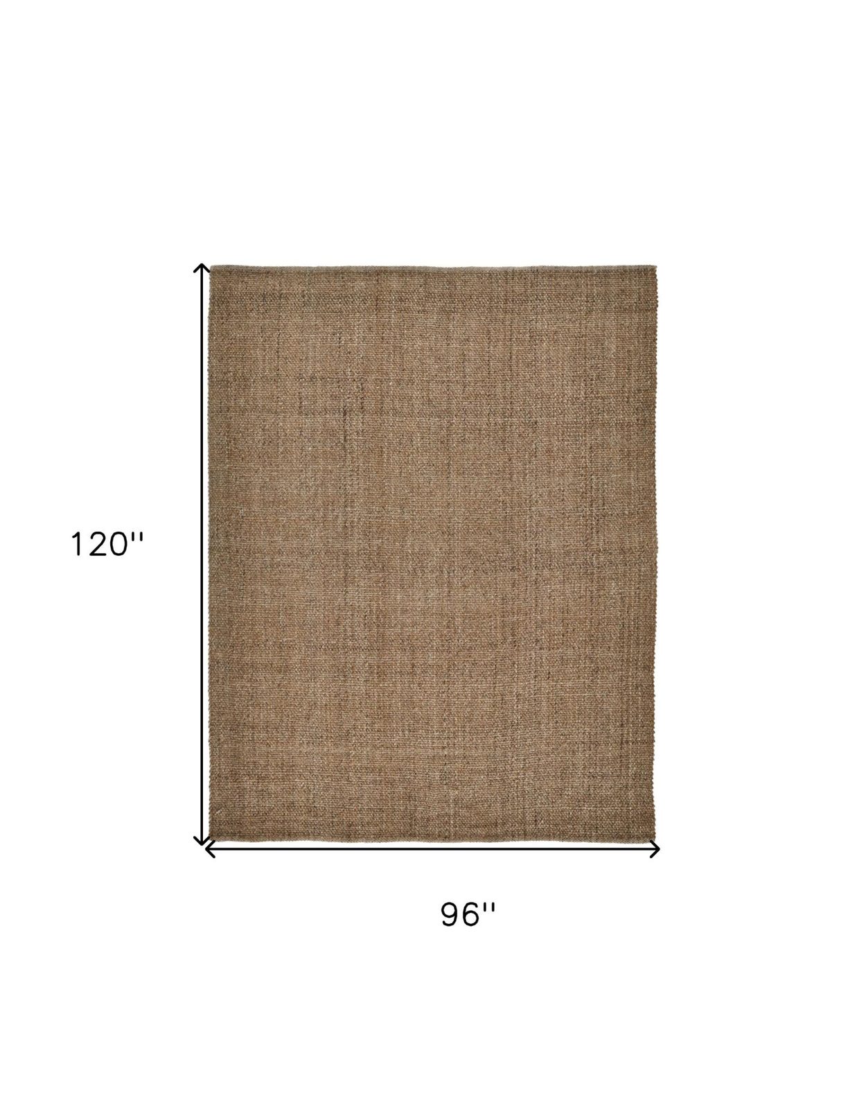 8′ X 10′ Brown Hand Woven Area Rug