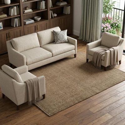 9′ X 12′ Brown Hand Woven Area Rug