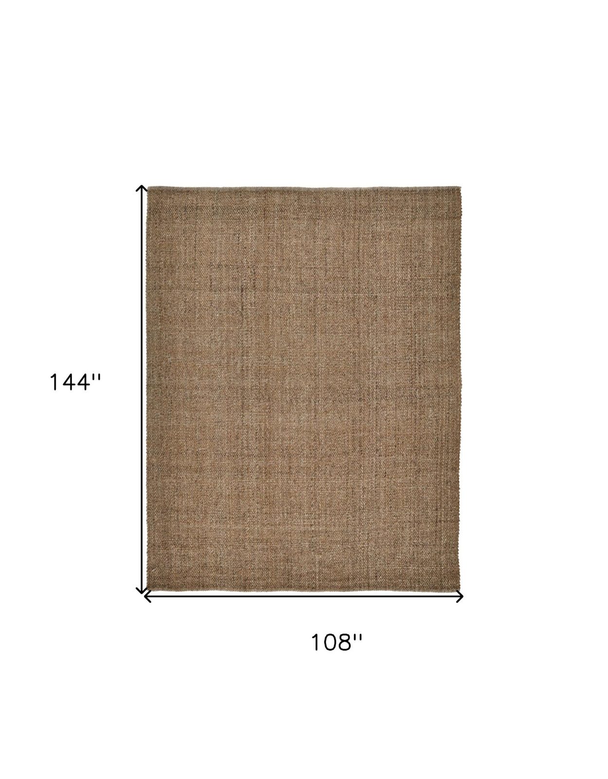 9′ X 12′ Brown Hand Woven Area Rug