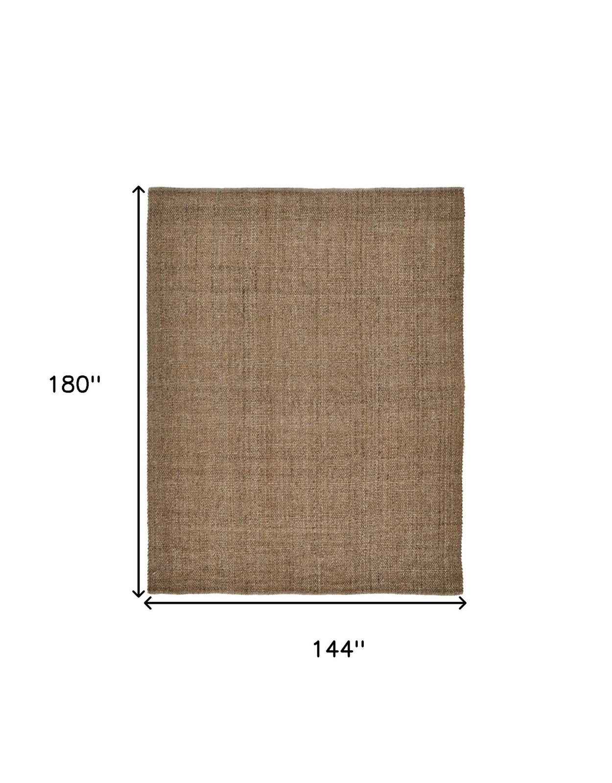 12′ X 15′ Brown Hand Woven Area Rug