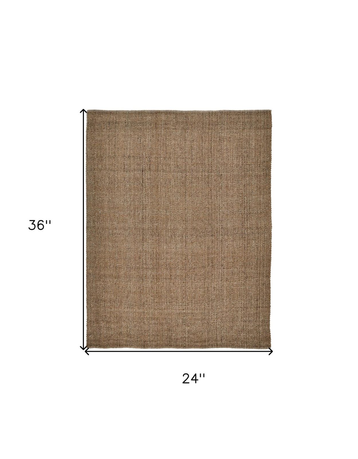 2′ X 3′ Brown Hand Woven Area Rug
