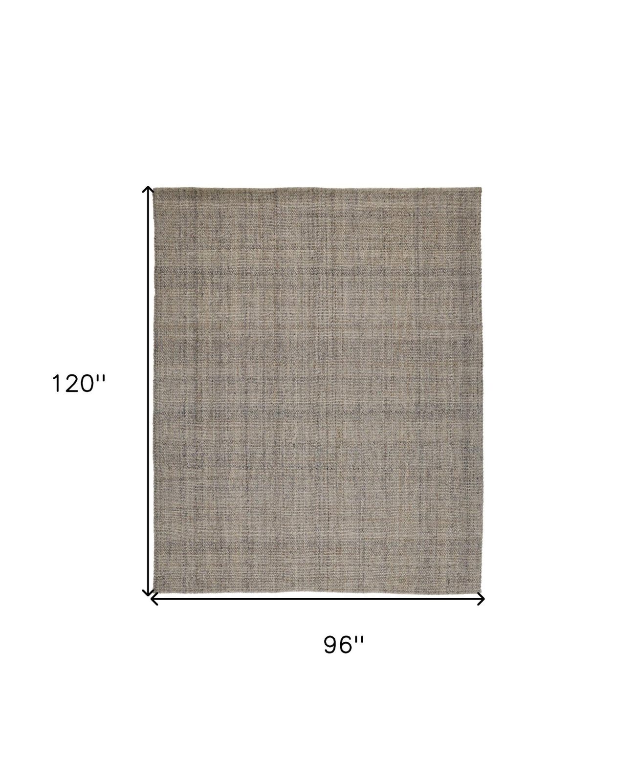 8′ X 10′ Gray Ivory Tan Hand Woven Area Rug