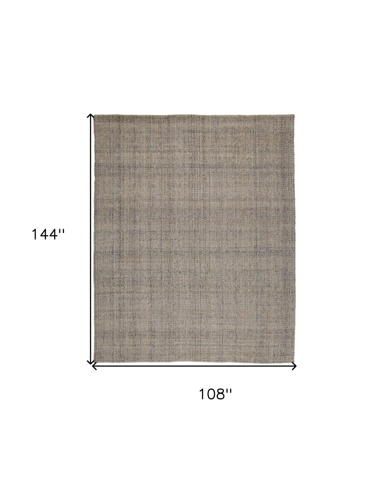 9′ X 12′ Gray Ivory Tan Hand Woven Area Rug