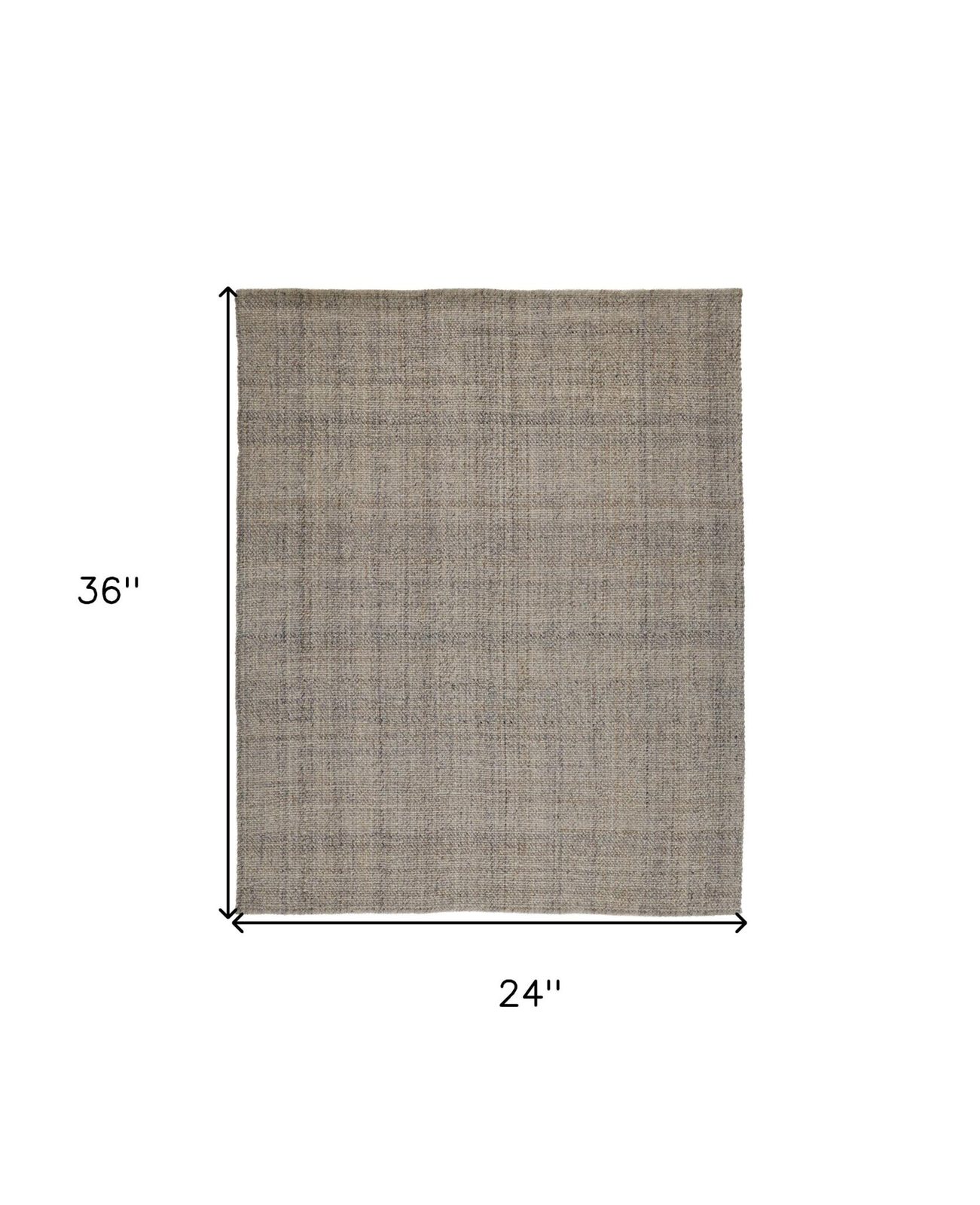2′ X 3′ Gray, Ivory, Tan Hand Woven Area Rug
