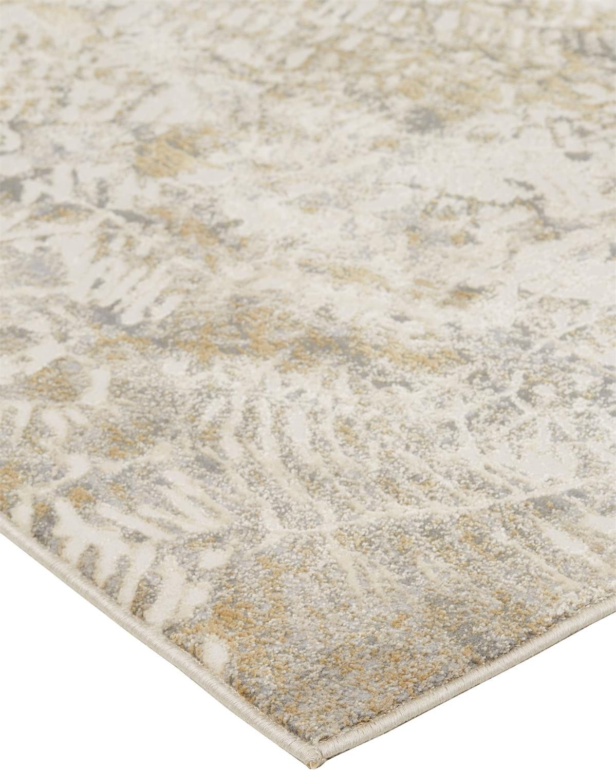 10′ X 14′ Gray Ivory And Tan Abstract Area Rug