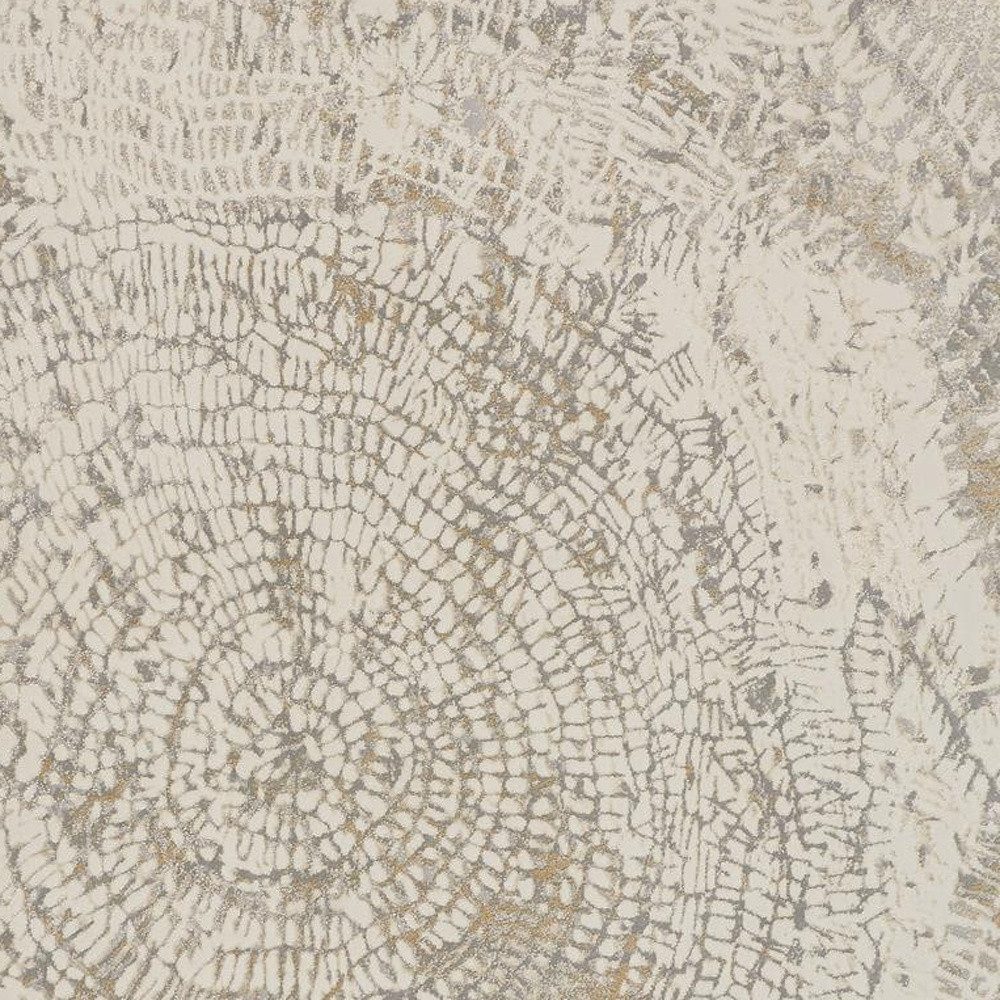 10′ X 14′ Gray Ivory And Tan Abstract Area Rug