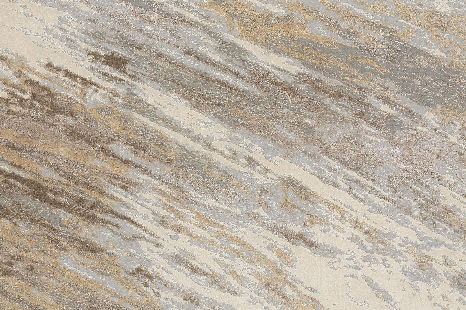 10′ X 14′ Ivory Tan And Brown Abstract Area Rug