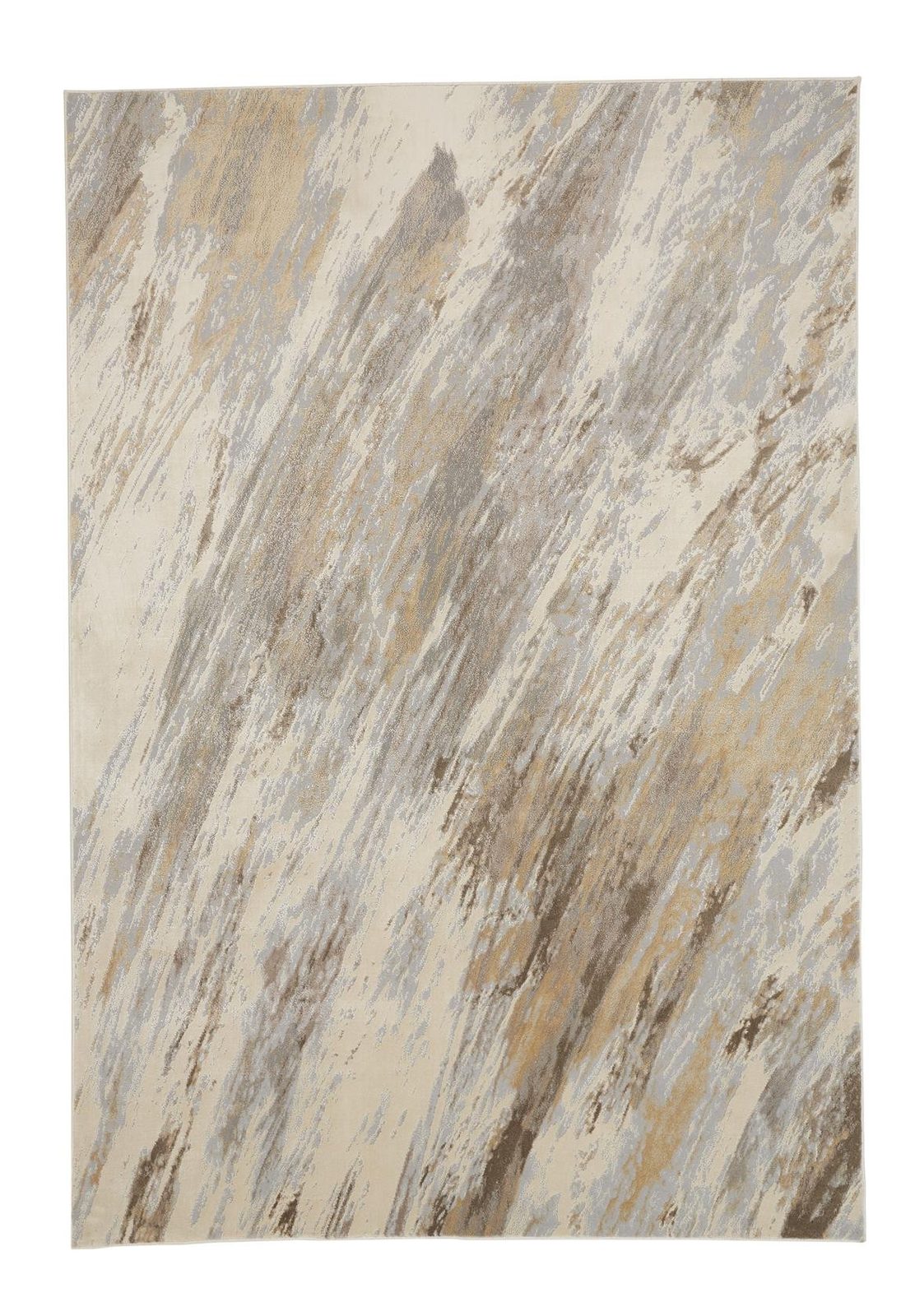 12′ X 15′ Ivory Tan And Brown Abstract Area Rug