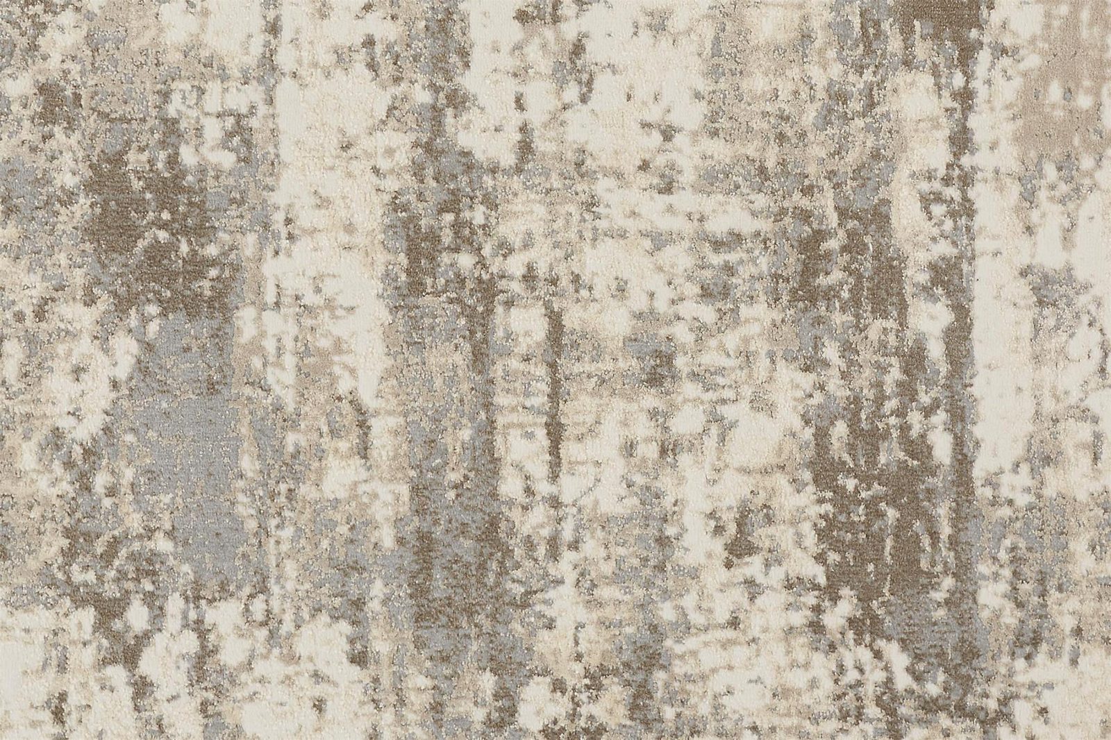 5′ X 8′ Ivory And Brown Abstract Area Rug