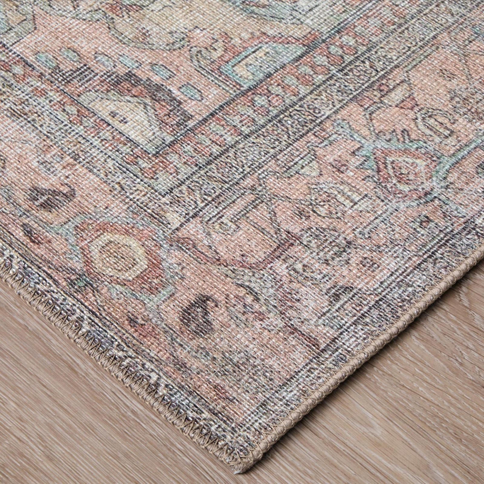 5′ X 8′ Blue And Orange Abstract Area Rug