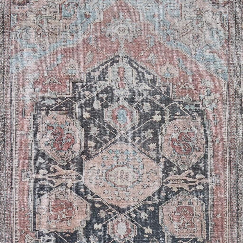 9′ X 12′ Orange Brown and Taupe Abstract Area Rug