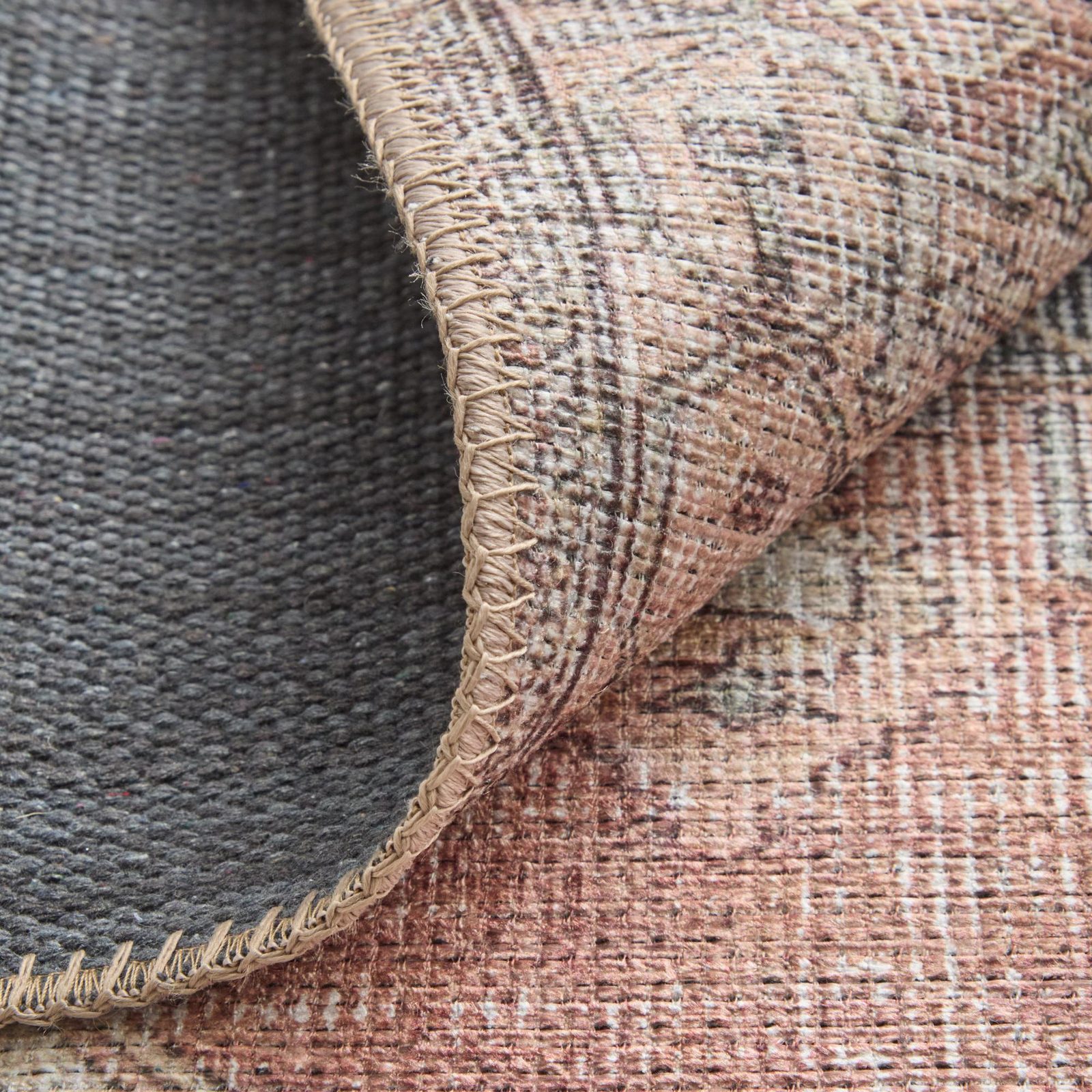 9′ X 12′ Orange Brown and Taupe Abstract Area Rug